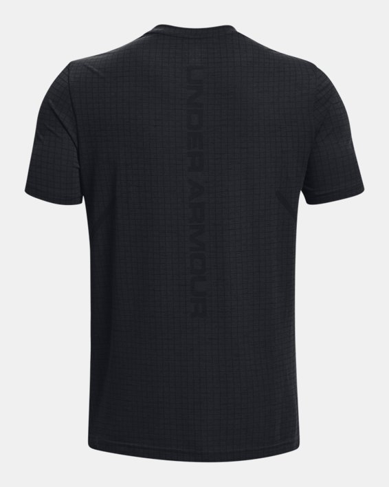 男士UA Seamless Grid短袖T恤 in Black image number 5